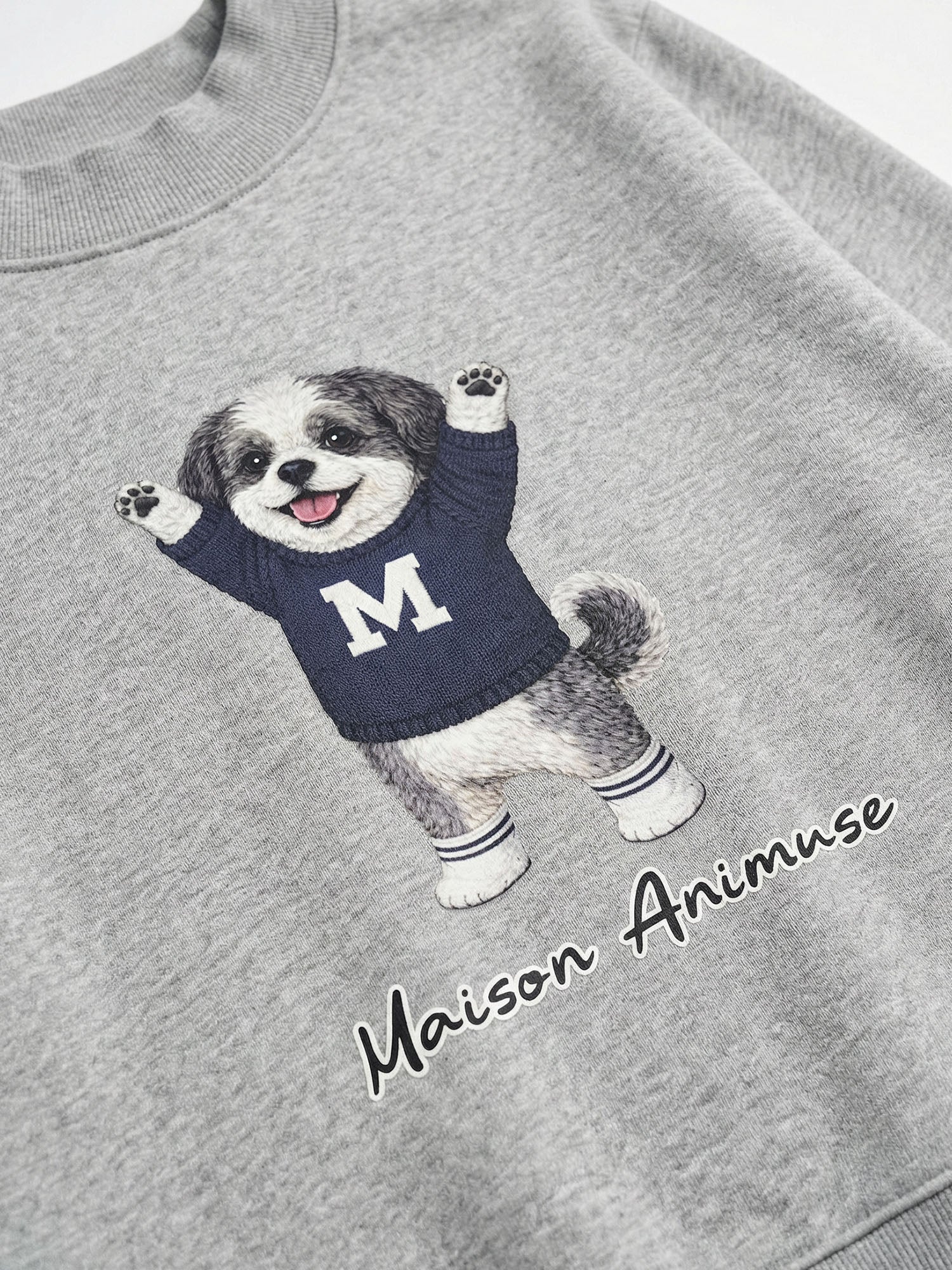 Fleece Mid-Neck Sweatshirt - Shih Tzu