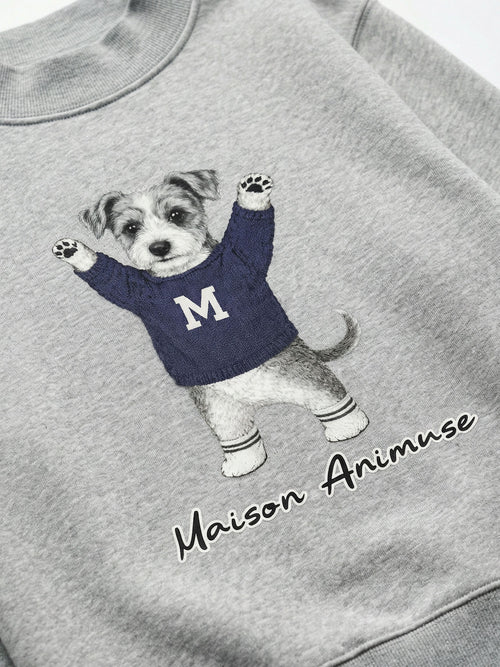 Fleece Mid-Neck Sweatshirt - Schnauzer