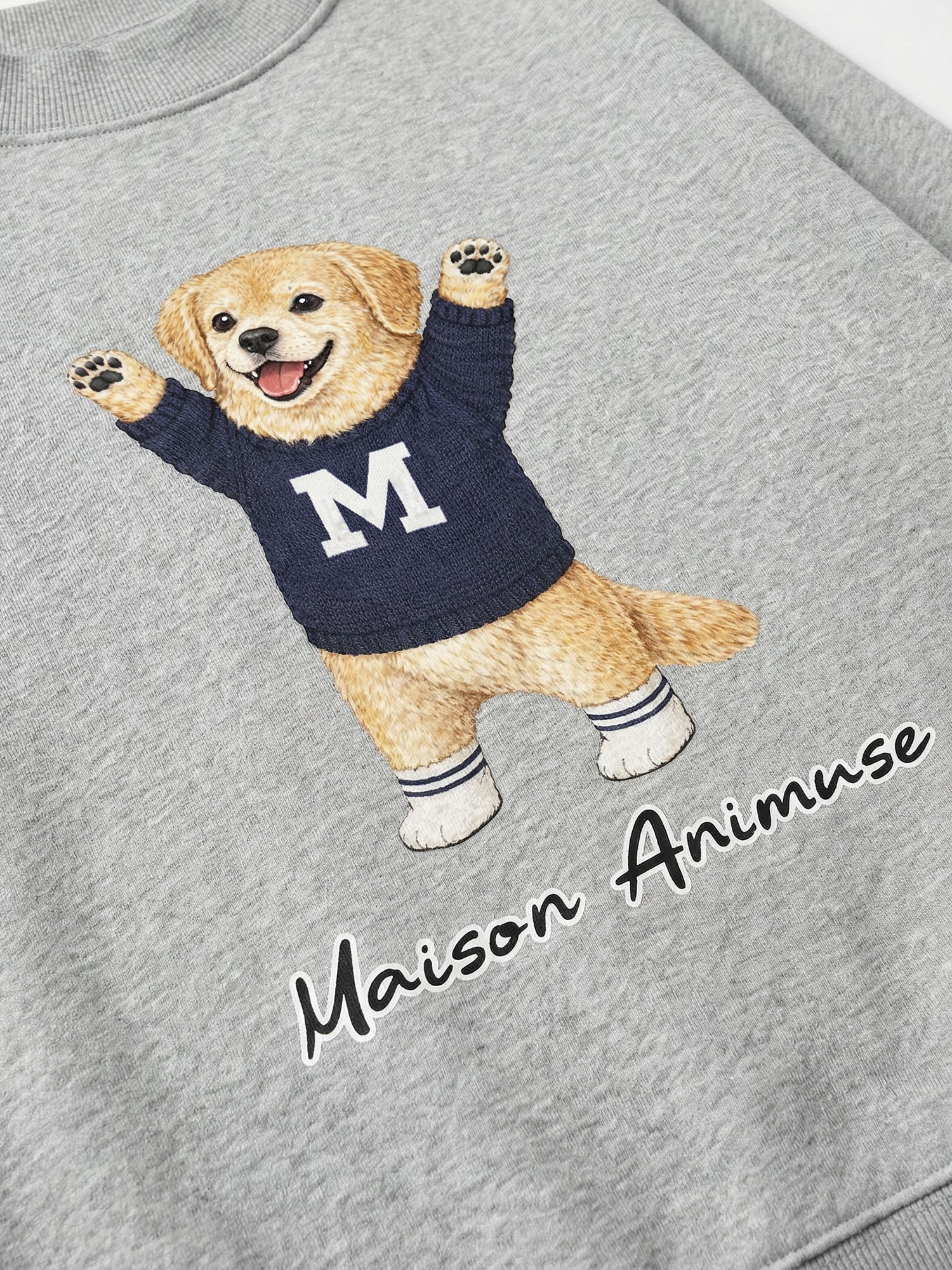 Fleece Mid-Neck Sweatshirt - Golden Retriever
