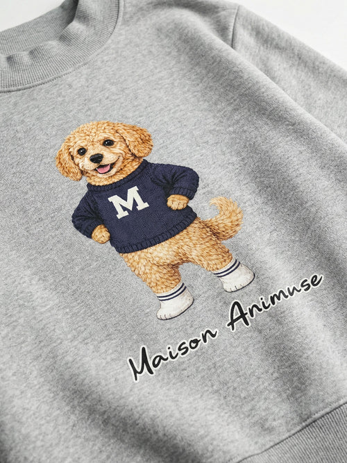 Fleece Mid-Neck Sweatshirt - Goldendoodle
