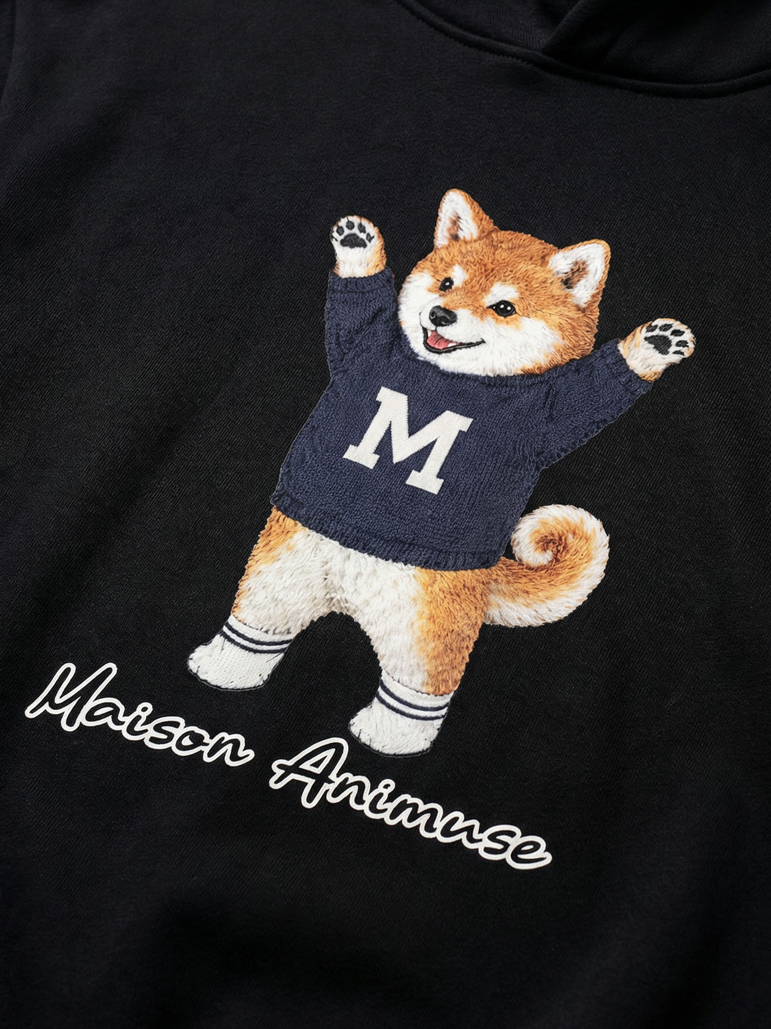 Unisex Fleeced Boxy Fit Hoodie - Shiba Inu