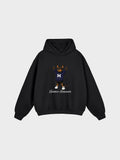 Unisex Fleeced Boxy Fit Hoodie - Doberman Pinscher