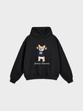 Unisex Fleeced Boxy Fit Hoodie - Corgi