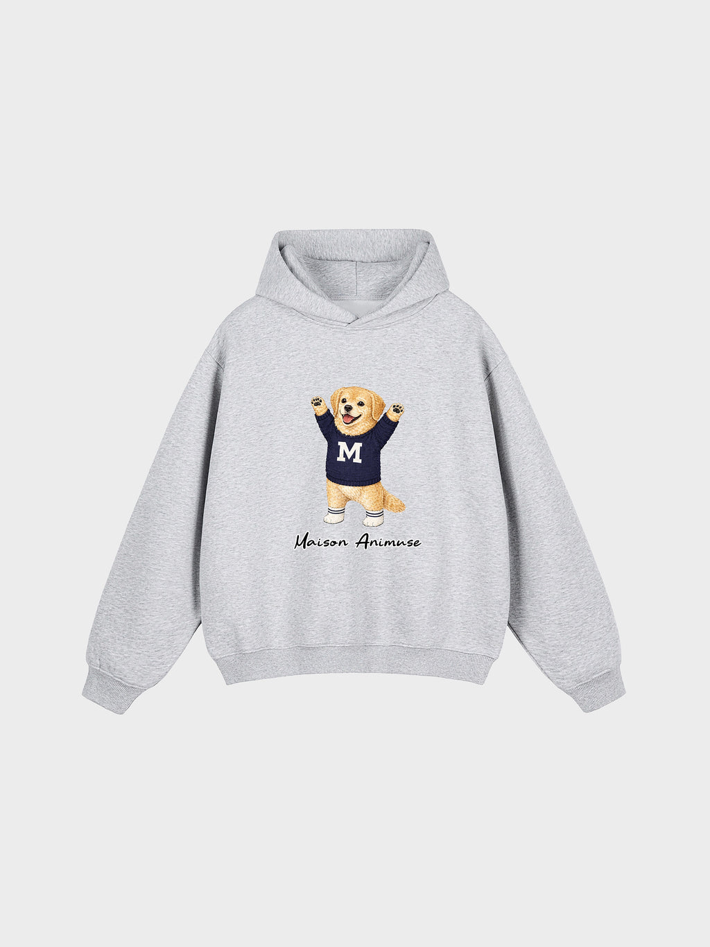 Unisex Fleeced Boxy Fit Hoodie - Golden Retriever