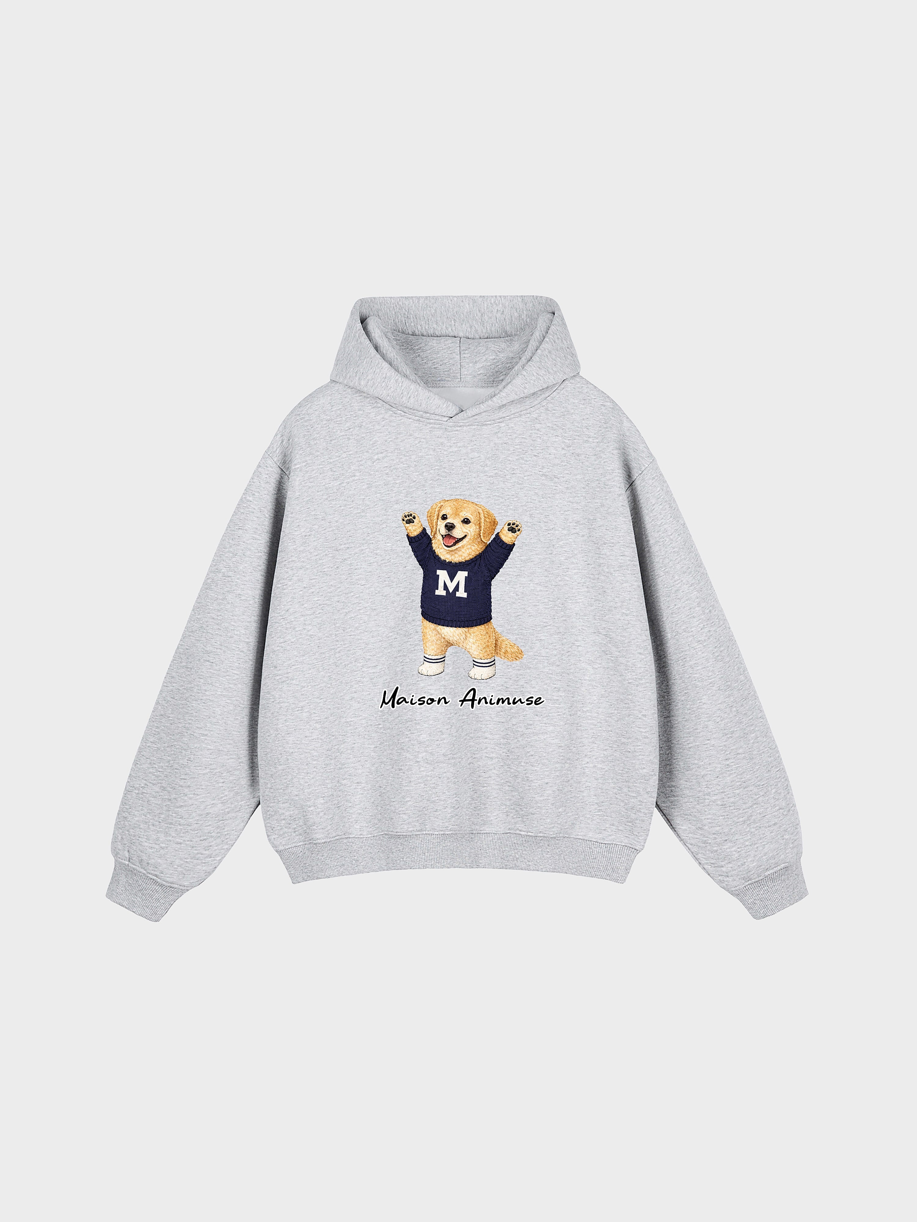 Unisex Fleeced Boxy Fit Hoodie - Golden Retriever