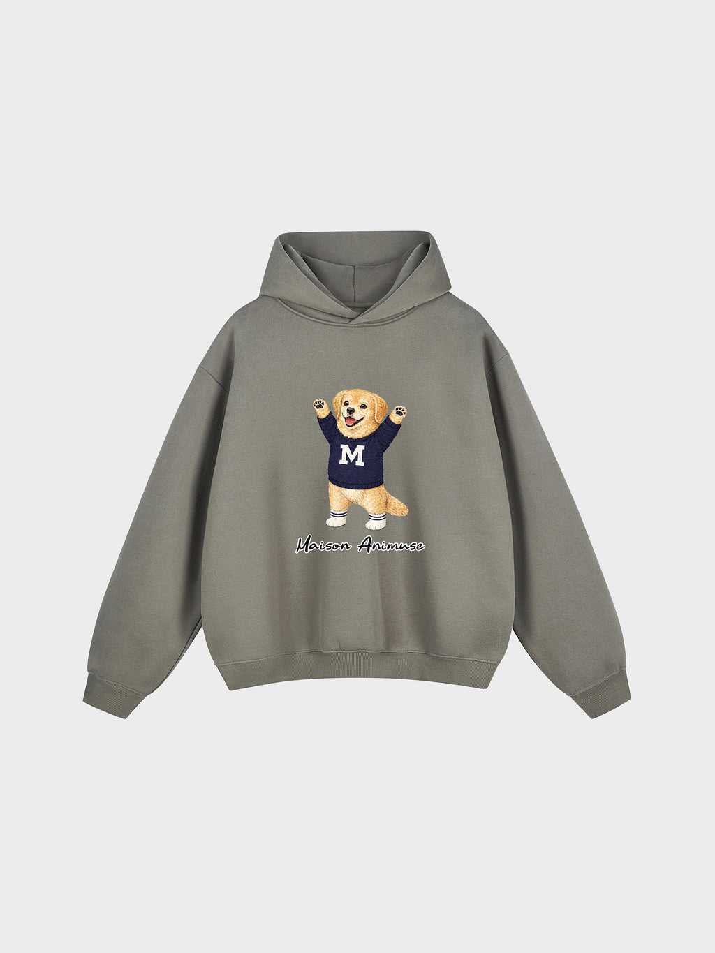 Unisex Fleeced Boxy Fit Hoodie - Golden Retriever