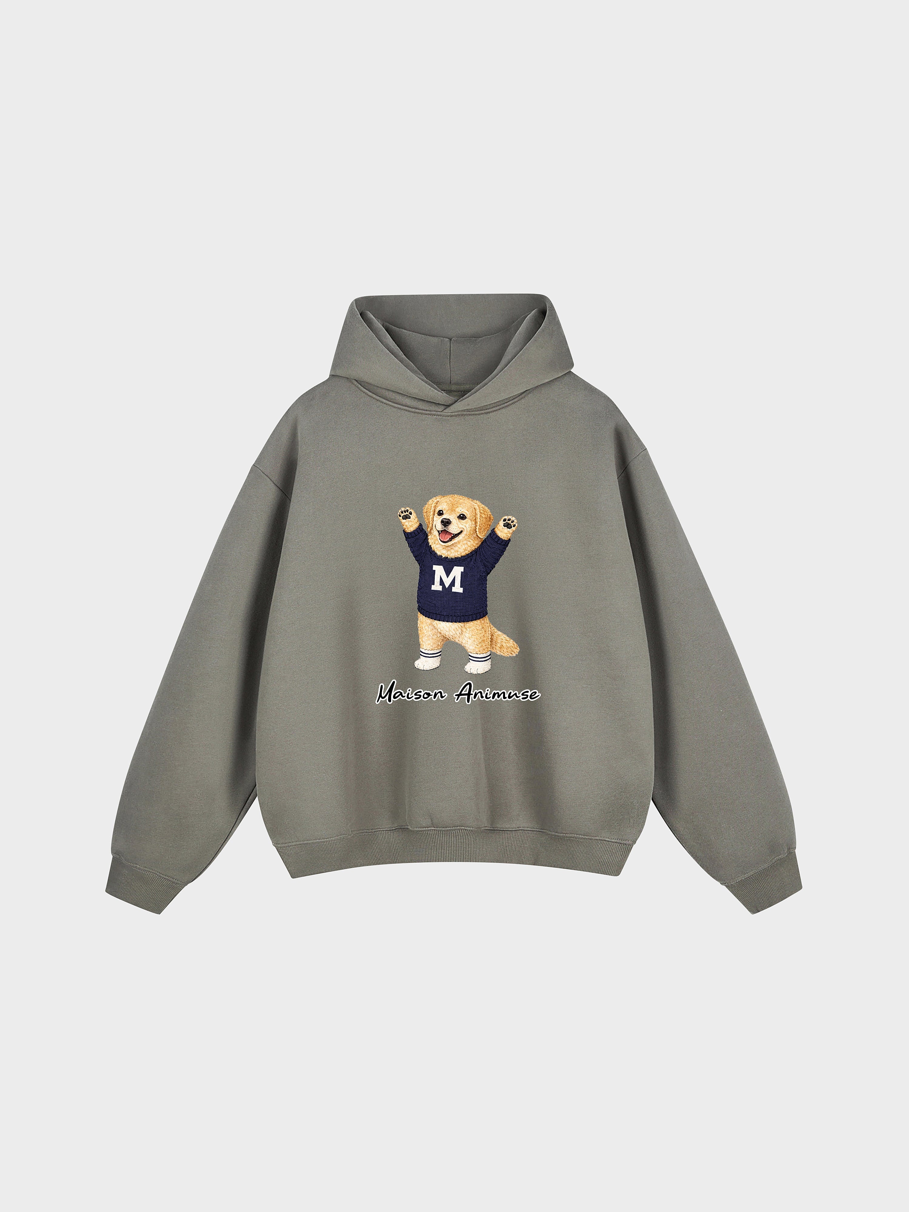 Unisex Fleeced Boxy Fit Hoodie - Golden Retriever