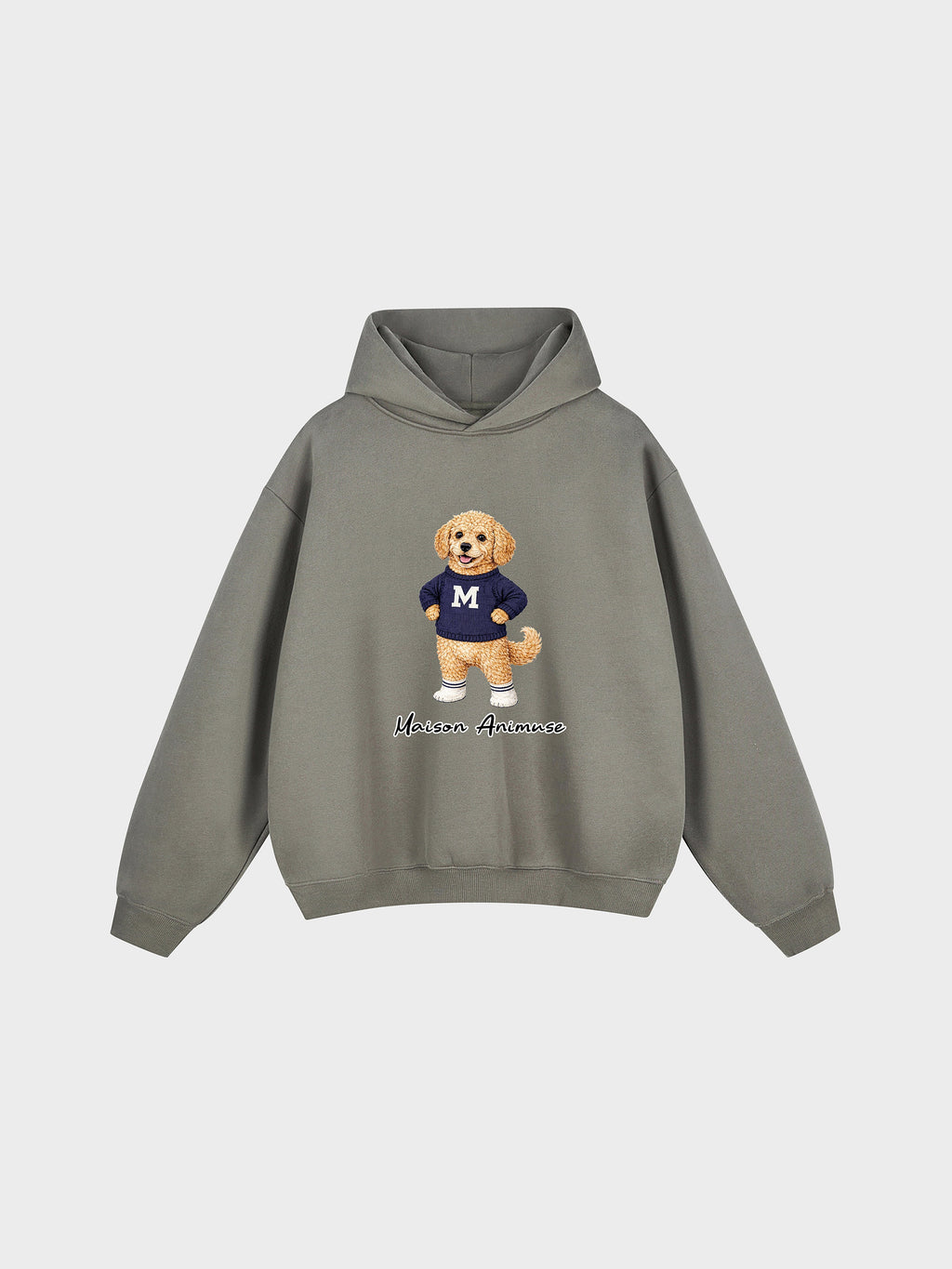 Unisex Fleeced Boxy Fit Hoodie - Goldendoodle