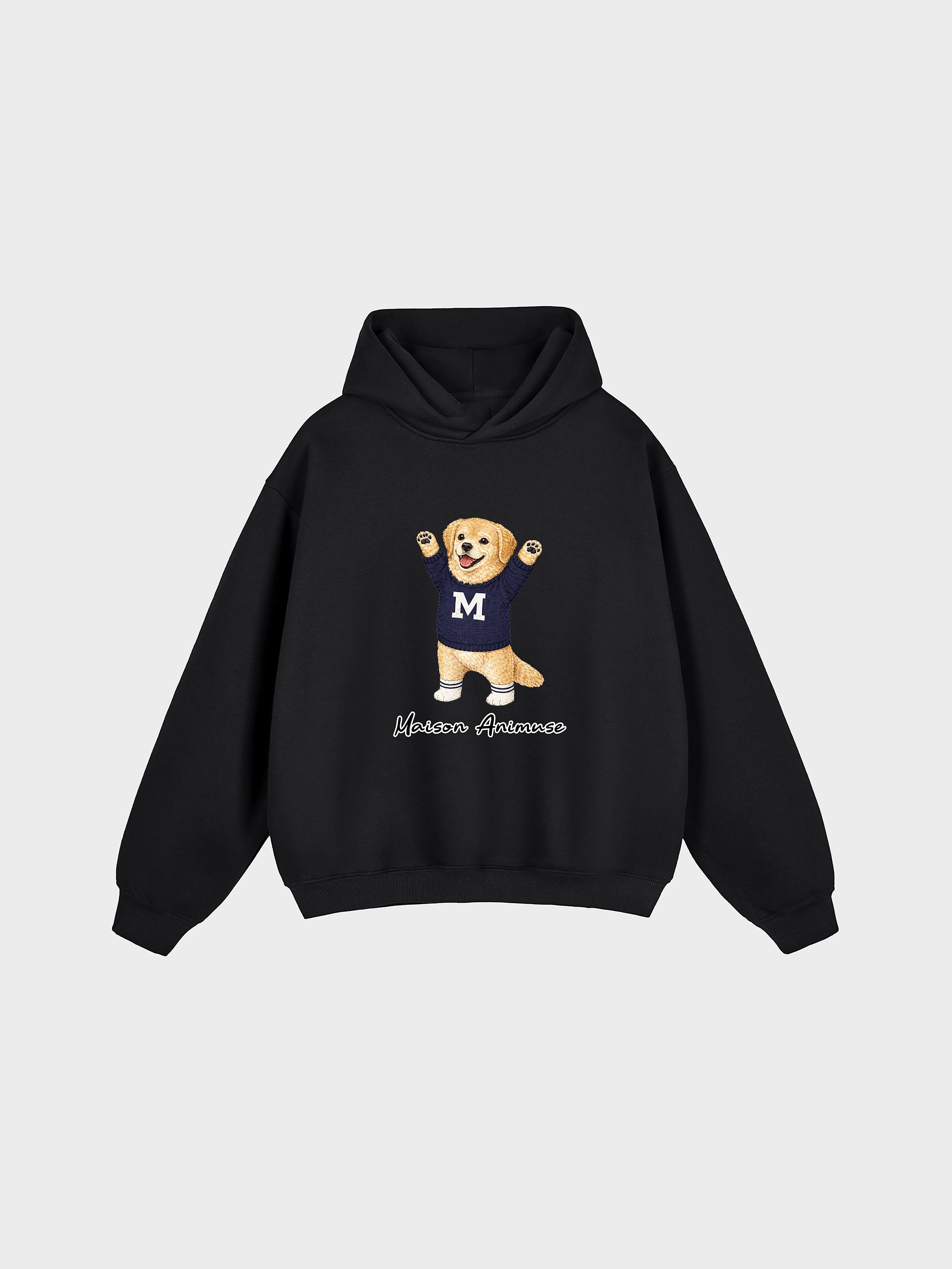 Unisex Fleeced Boxy Fit Hoodie - Golden Retriever