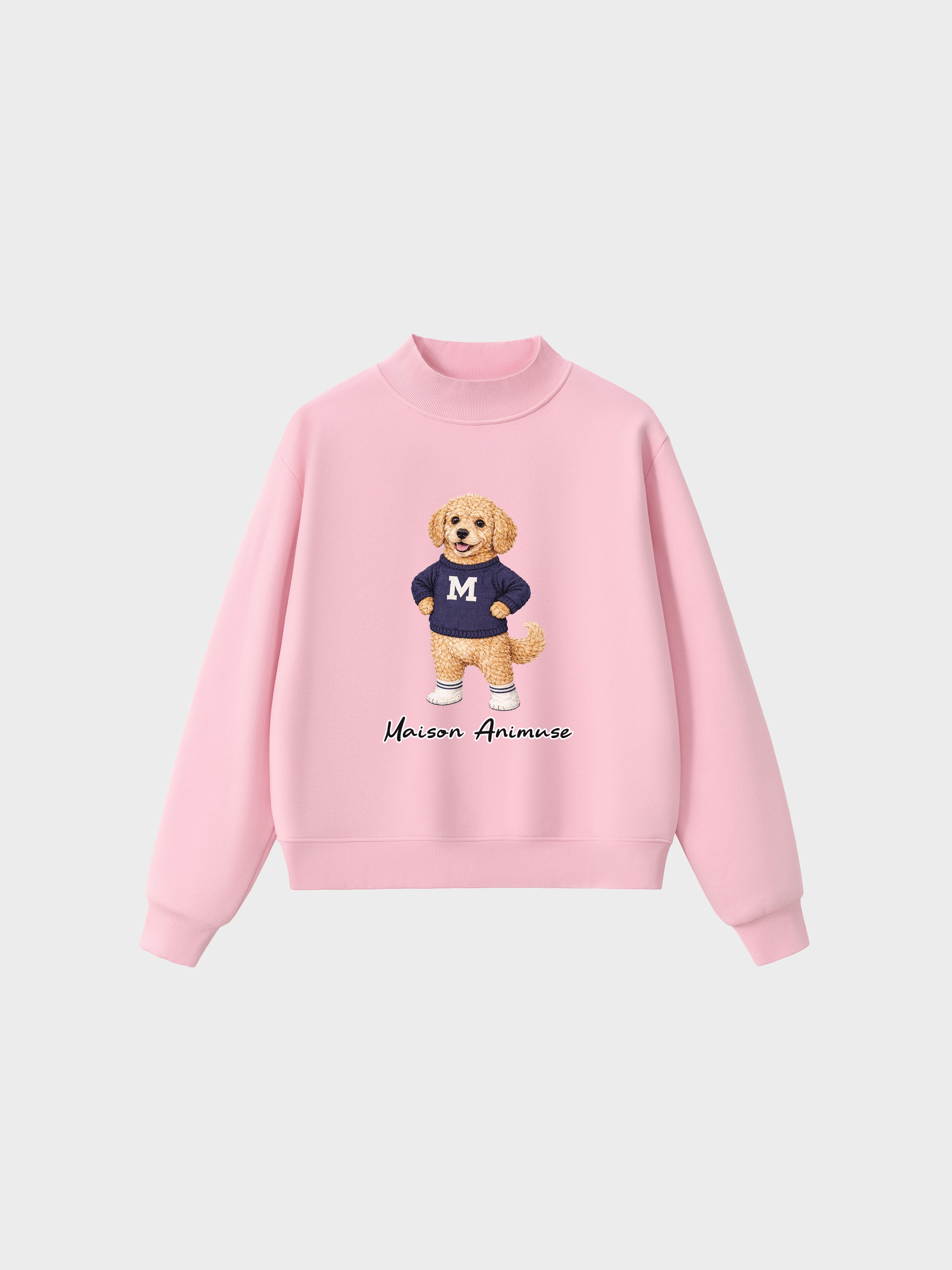 Fleece Mid-Neck Sweatshirt - Goldendoodle
