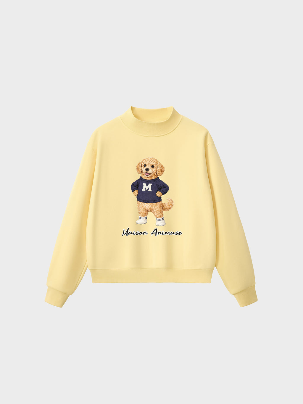 Fleece Mid-Neck Sweatshirt - Goldendoodle