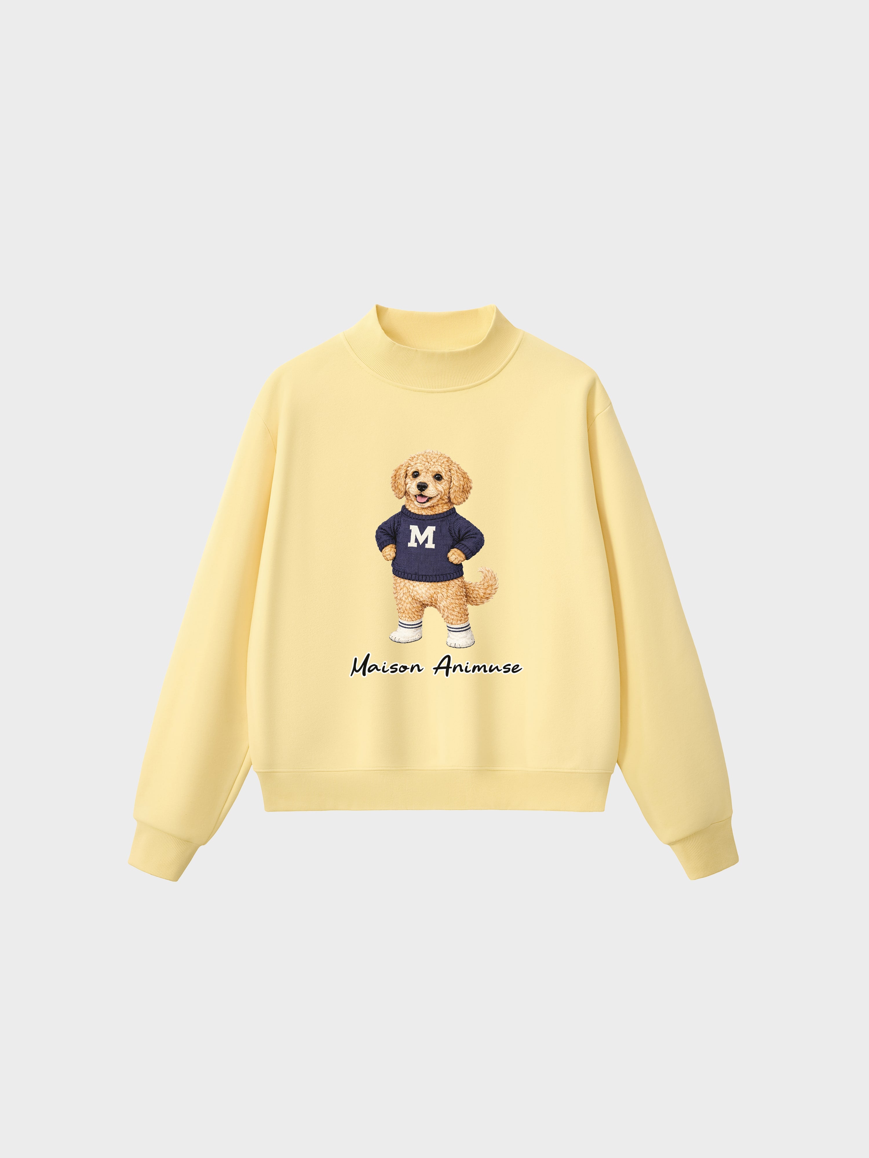 Fleece Mid-Neck Sweatshirt - Goldendoodle