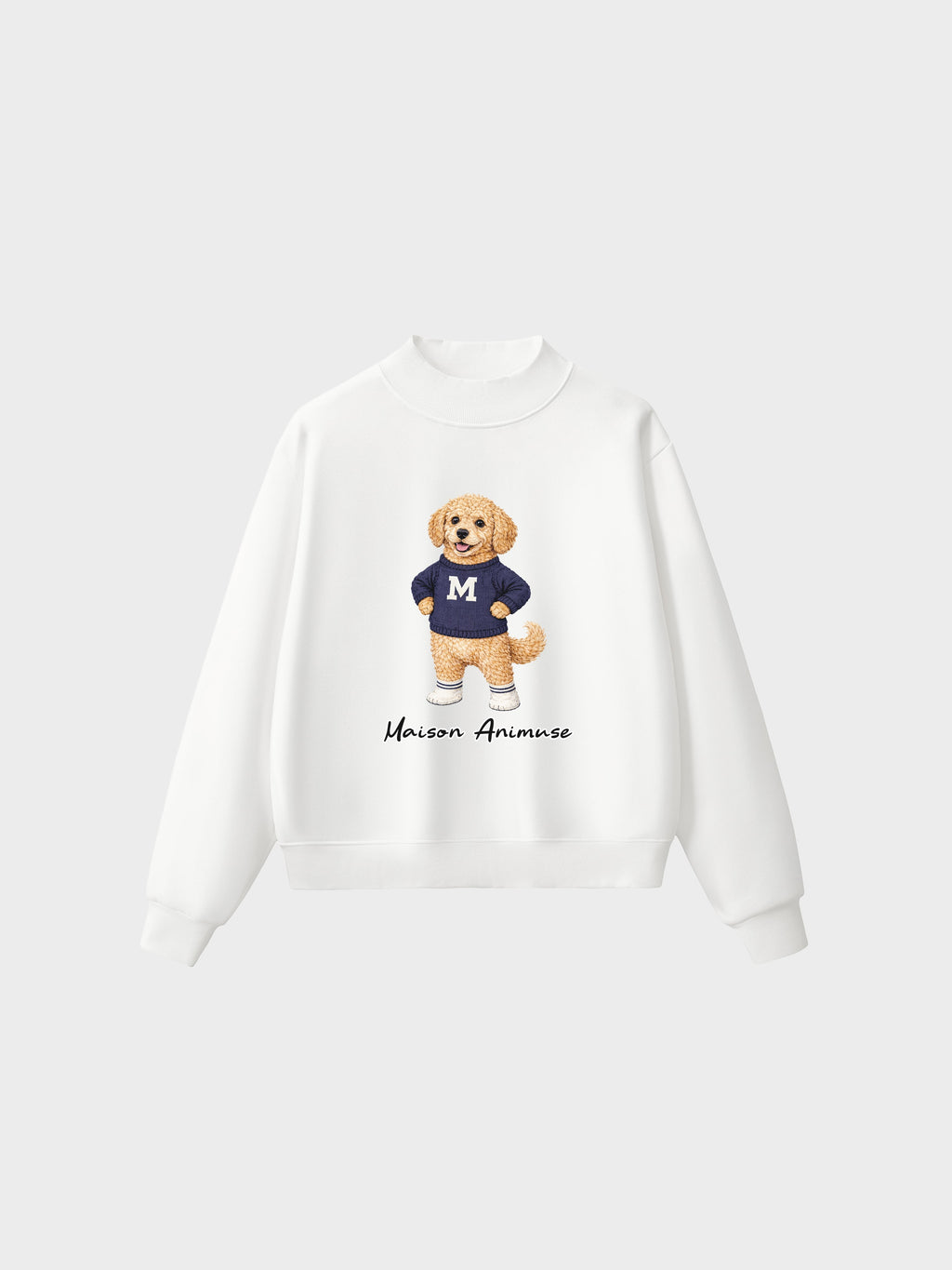 Fleece Mid-Neck Sweatshirt - Goldendoodle