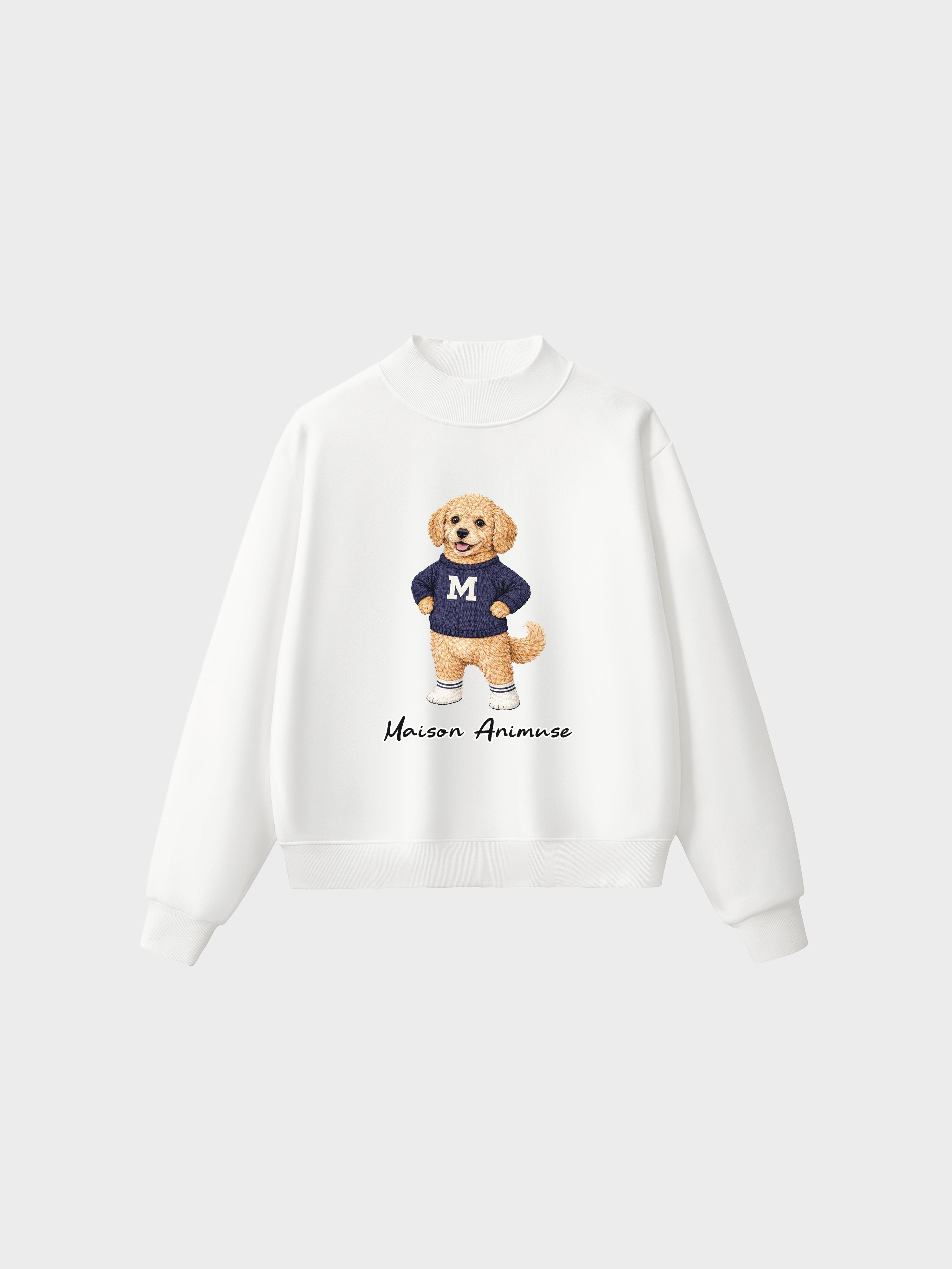Fleece Mid-Neck Sweatshirt - Goldendoodle