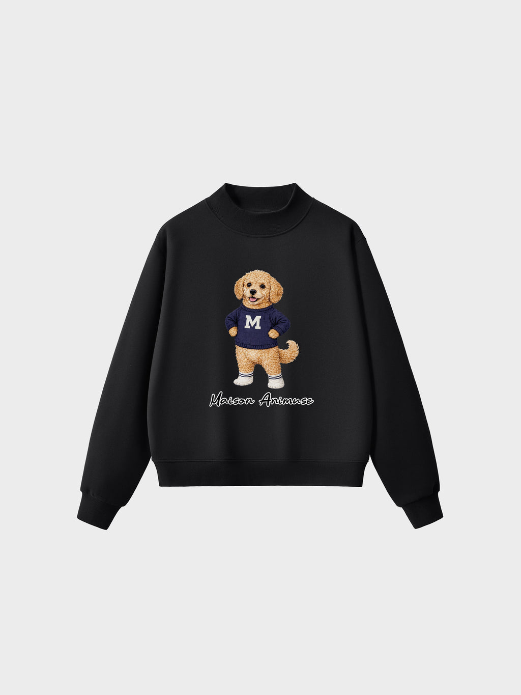 Fleece Mid-Neck Sweatshirt - Goldendoodle