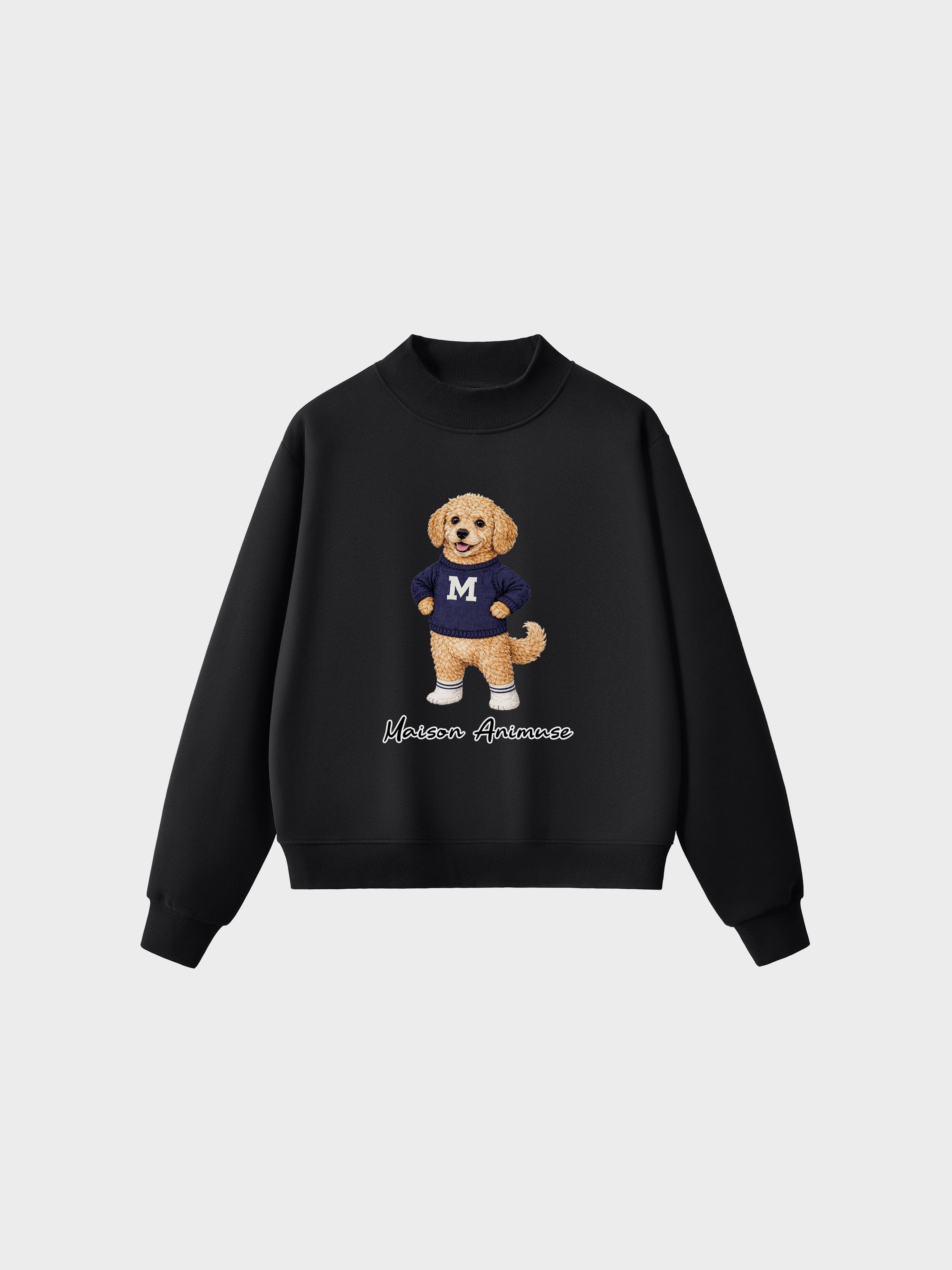 Fleece Mid-Neck Sweatshirt - Goldendoodle