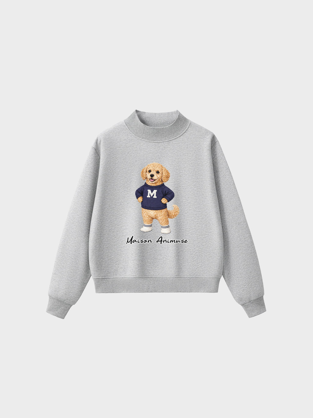 Fleece Mid-Neck Sweatshirt - Goldendoodle