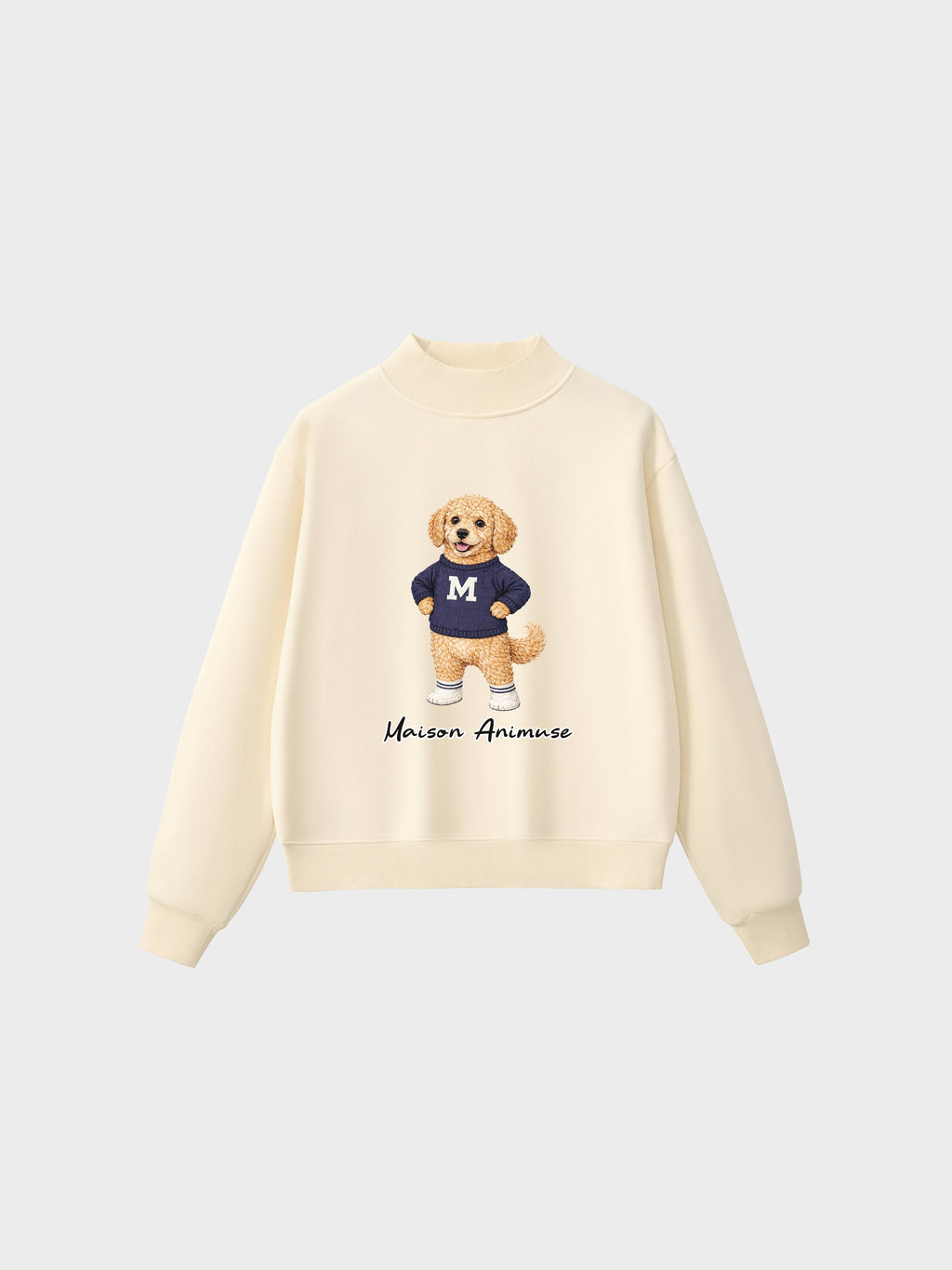 Fleece Mid-Neck Sweatshirt - Goldendoodle