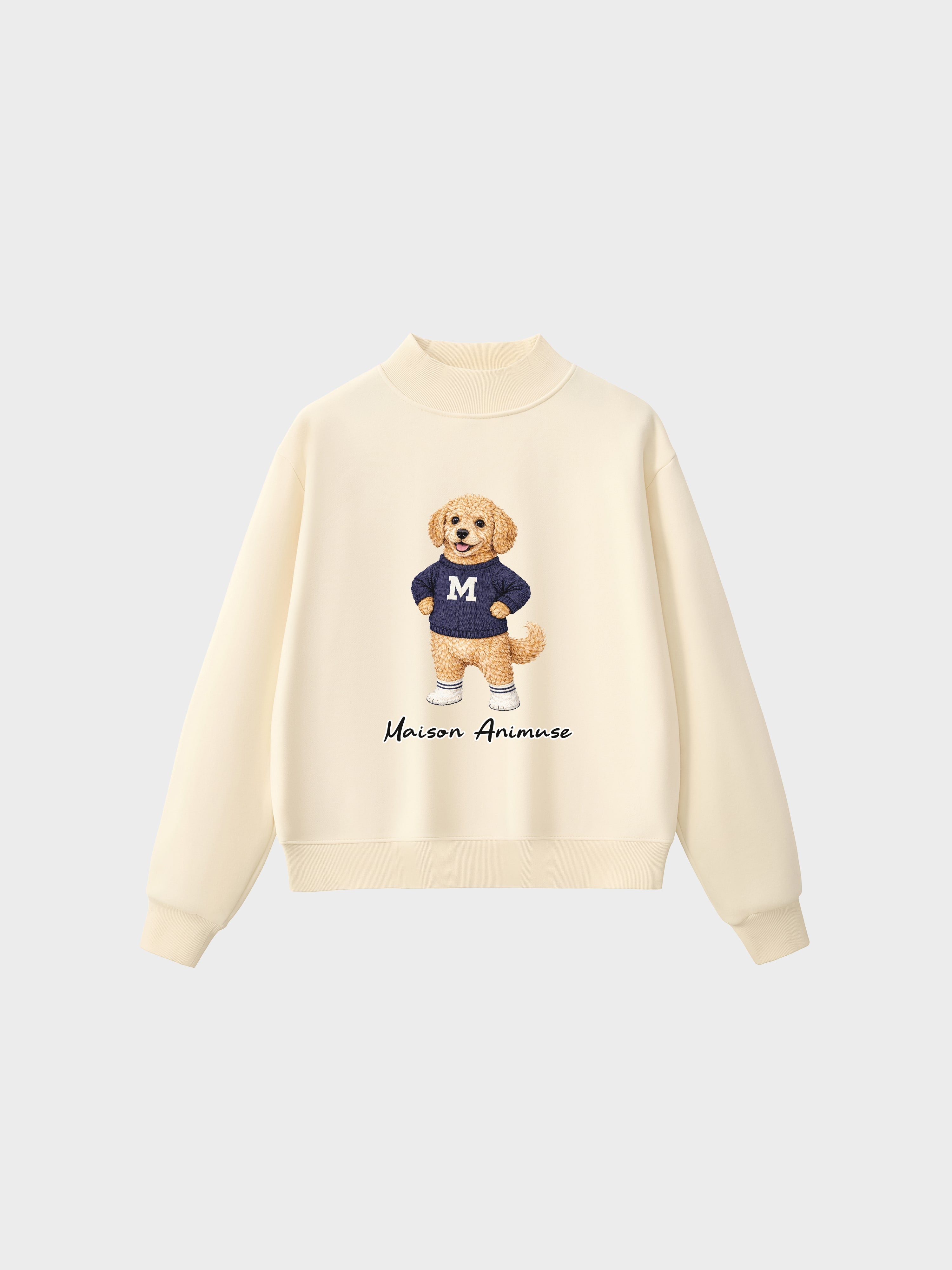 Fleece Mid-Neck Sweatshirt - Goldendoodle