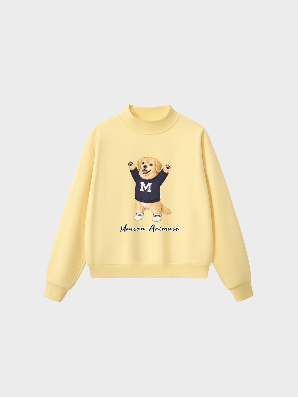 Fleece Mid-Neck Sweatshirt - Golden Retriever