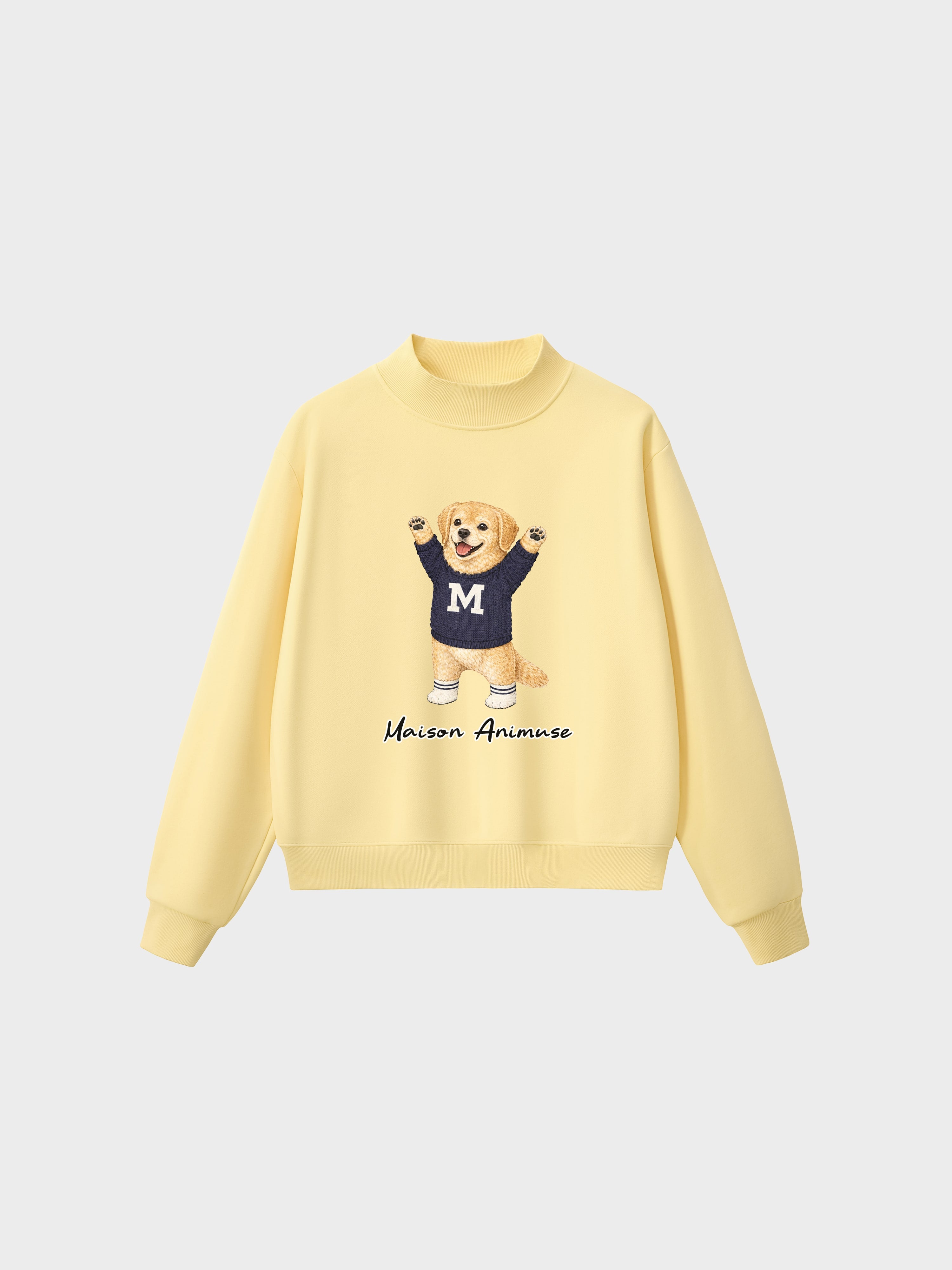 Fleece Mid-Neck Sweatshirt - Golden Retriever