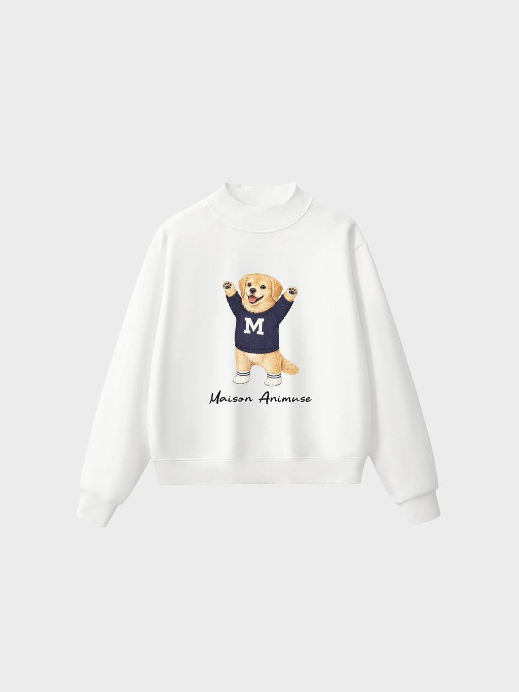 Fleece Mid-Neck Sweatshirt - Golden Retriever