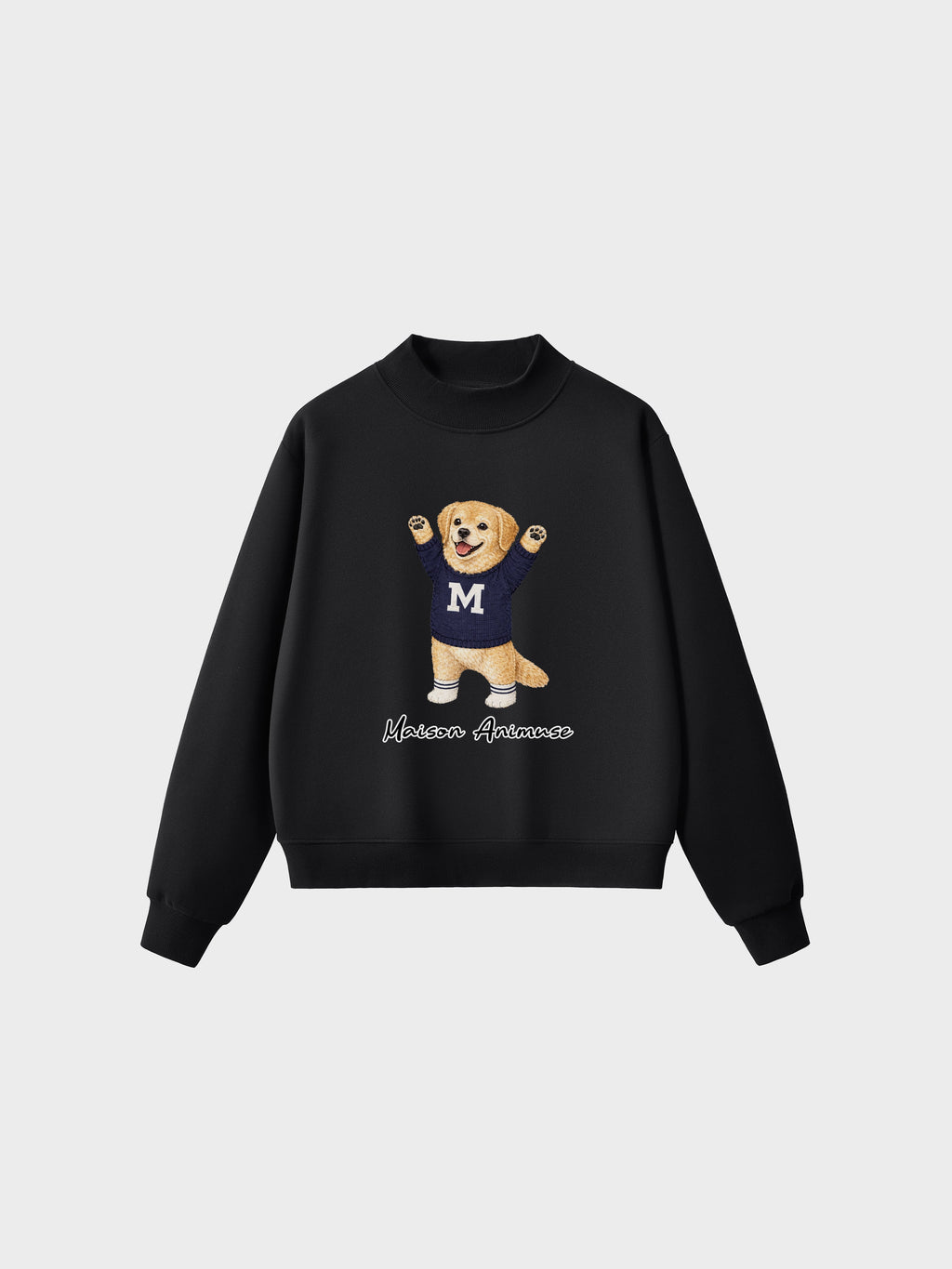 Fleece Mid-Neck Sweatshirt - Golden Retriever