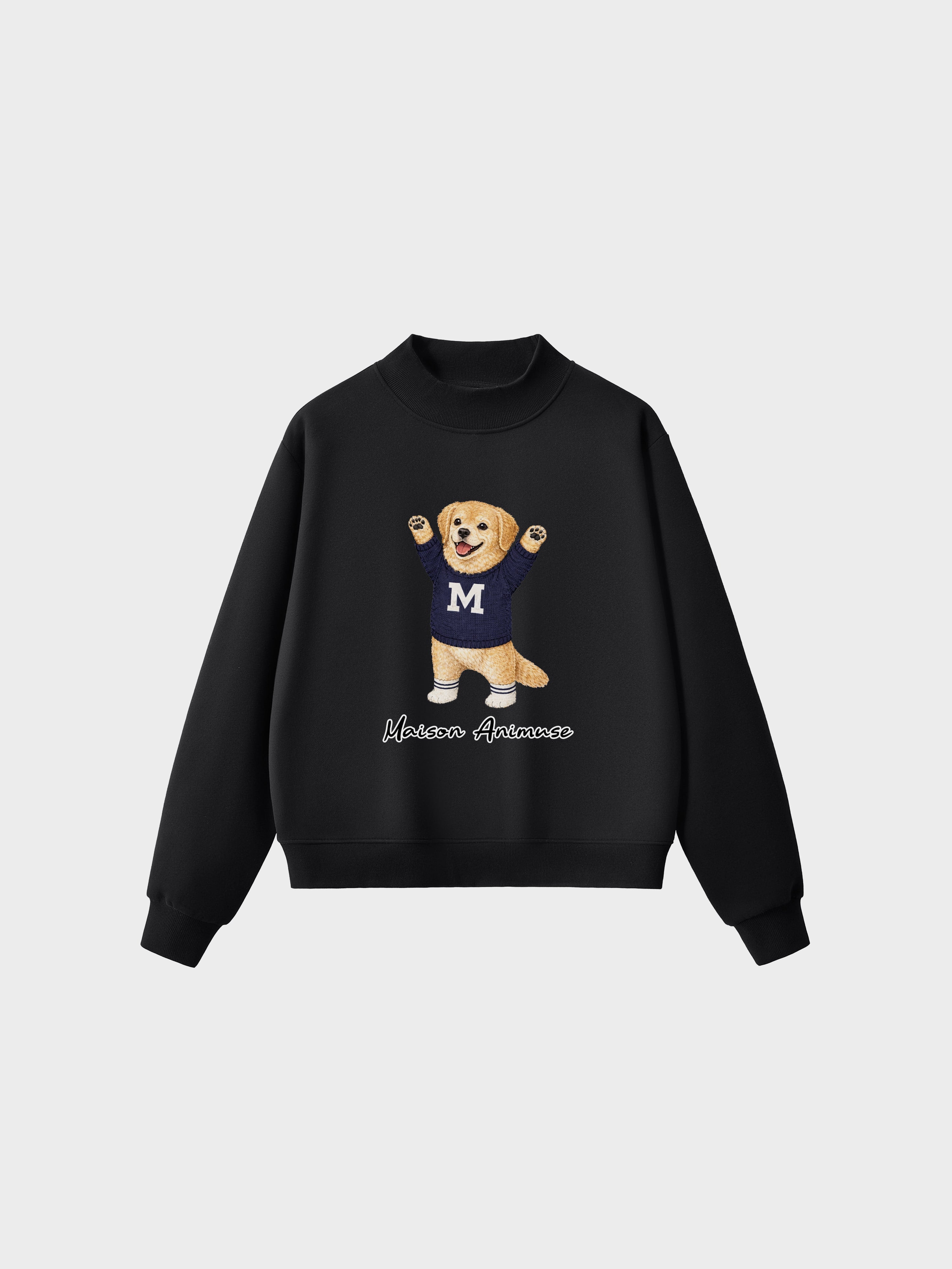 Fleece Mid-Neck Sweatshirt - Golden Retriever