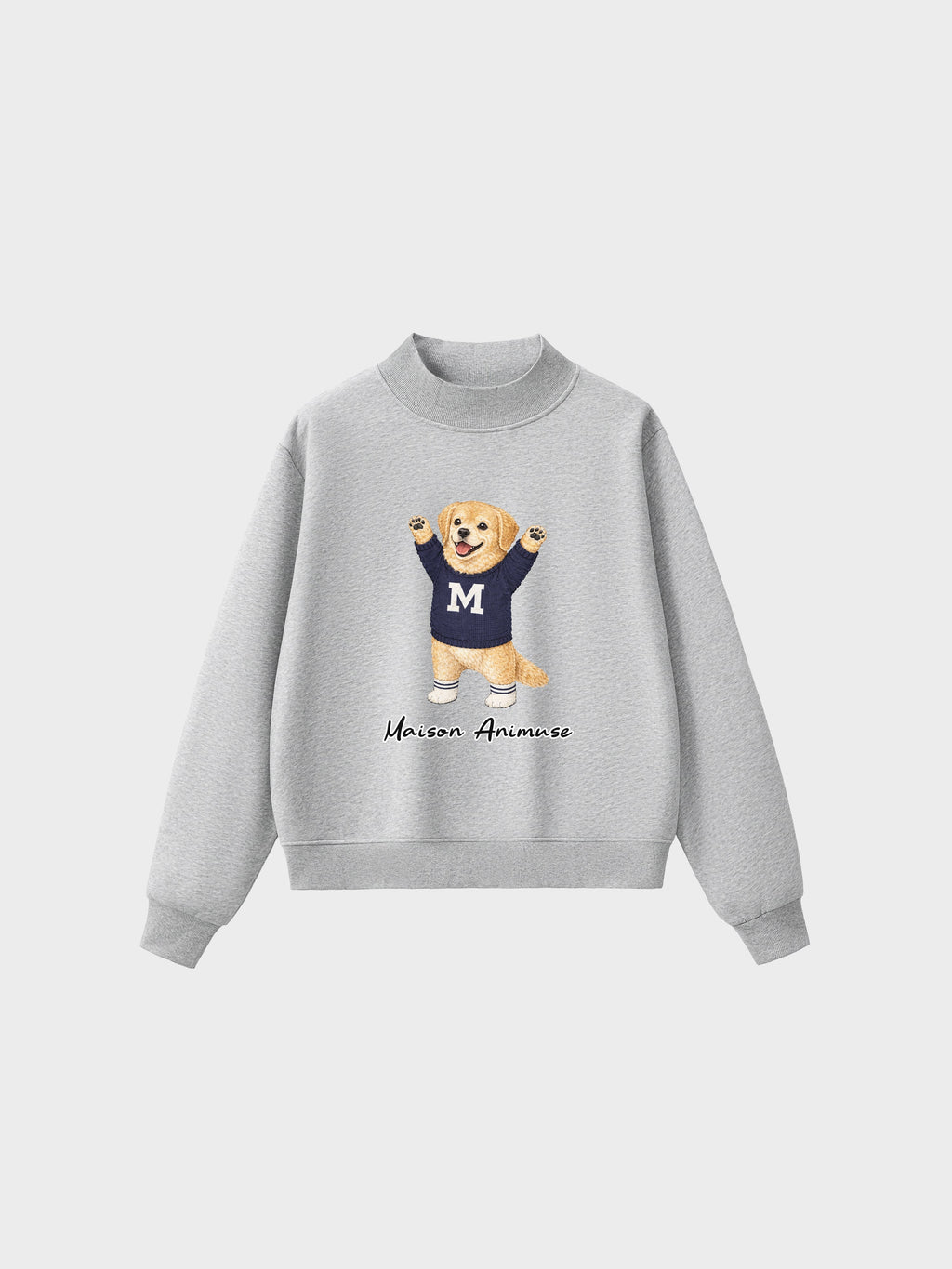 Fleece Mid-Neck Sweatshirt - Golden Retriever
