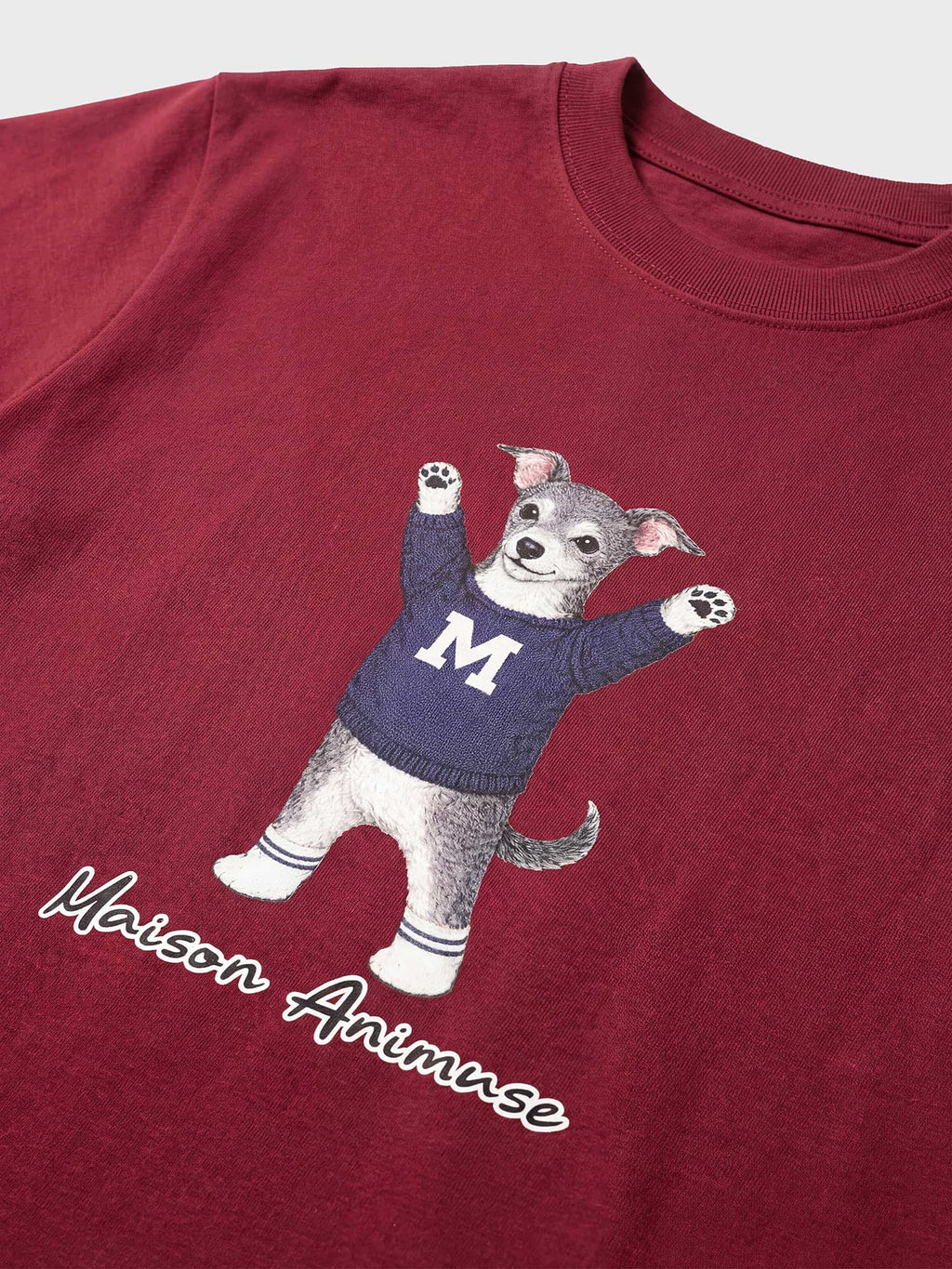 Unisex Cotton T-Shirt - Blue and White Italian Greyhound