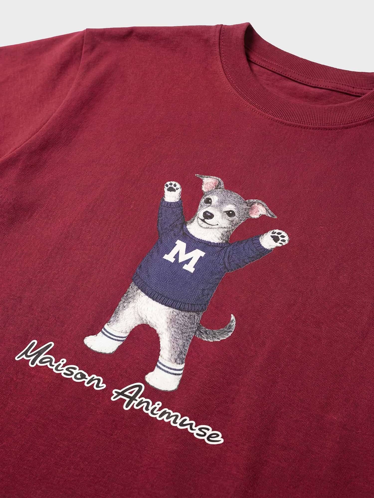 Unisex Cotton T-Shirt - Blue and White Italian Greyhound