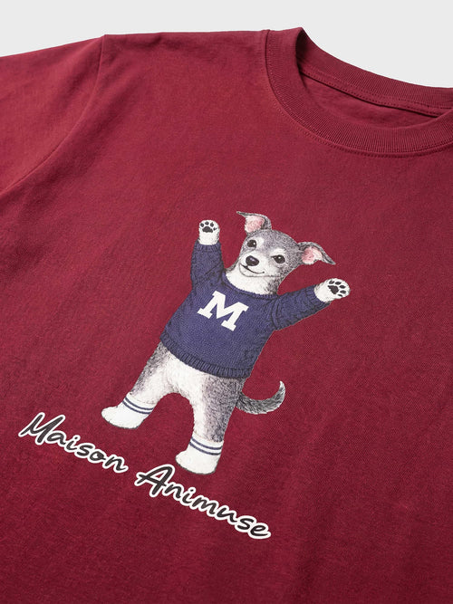 Unisex Cotton T-Shirt - Blue and White Italian Greyhound