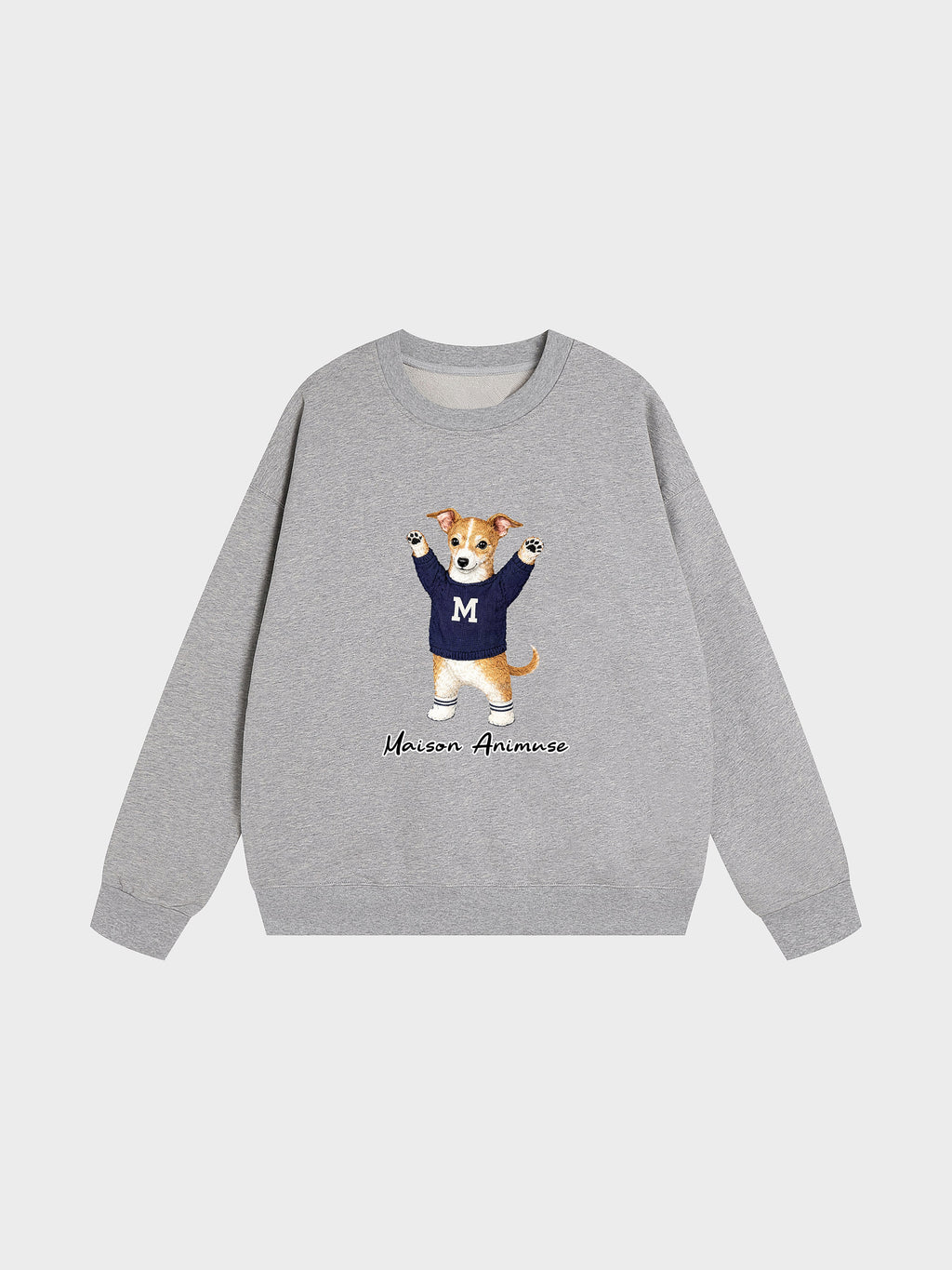 Unisex Heavyweight Cotton Sweatshirt - Italian Greyhound - Sable and White