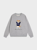 Unisex Heavyweight Cotton Sweatshirt - Italian Greyhound - Sable and White