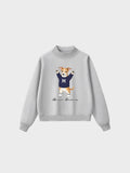 Fleece Mid-Neck Sweatshirt - Sable and White Italian Greyhound