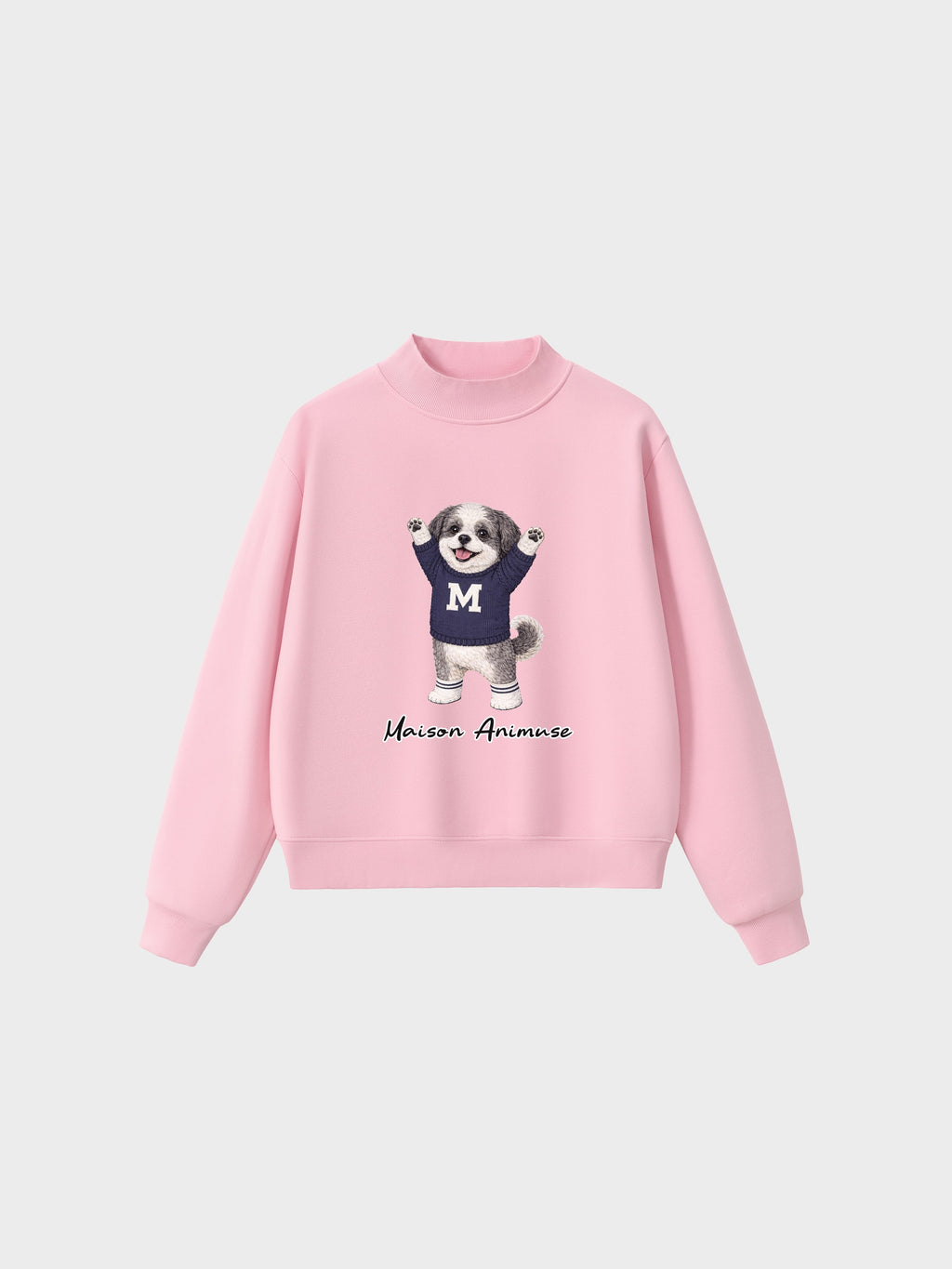 Fleece Mid-Neck Sweatshirt - Shih Tzu
