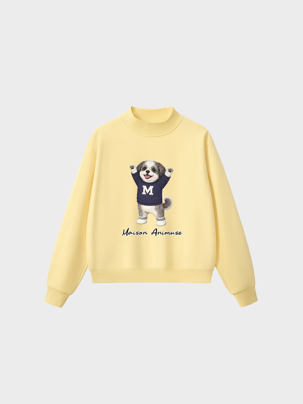 Fleece Mid-Neck Sweatshirt - Shih Tzu