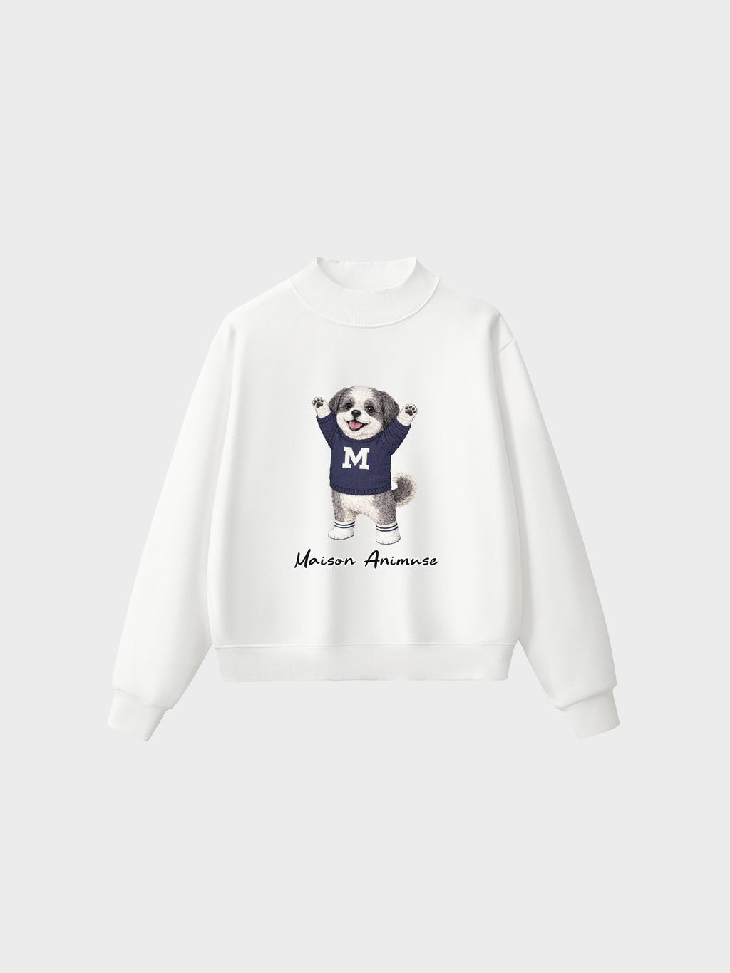 Fleece Mid-Neck Sweatshirt - Shih Tzu