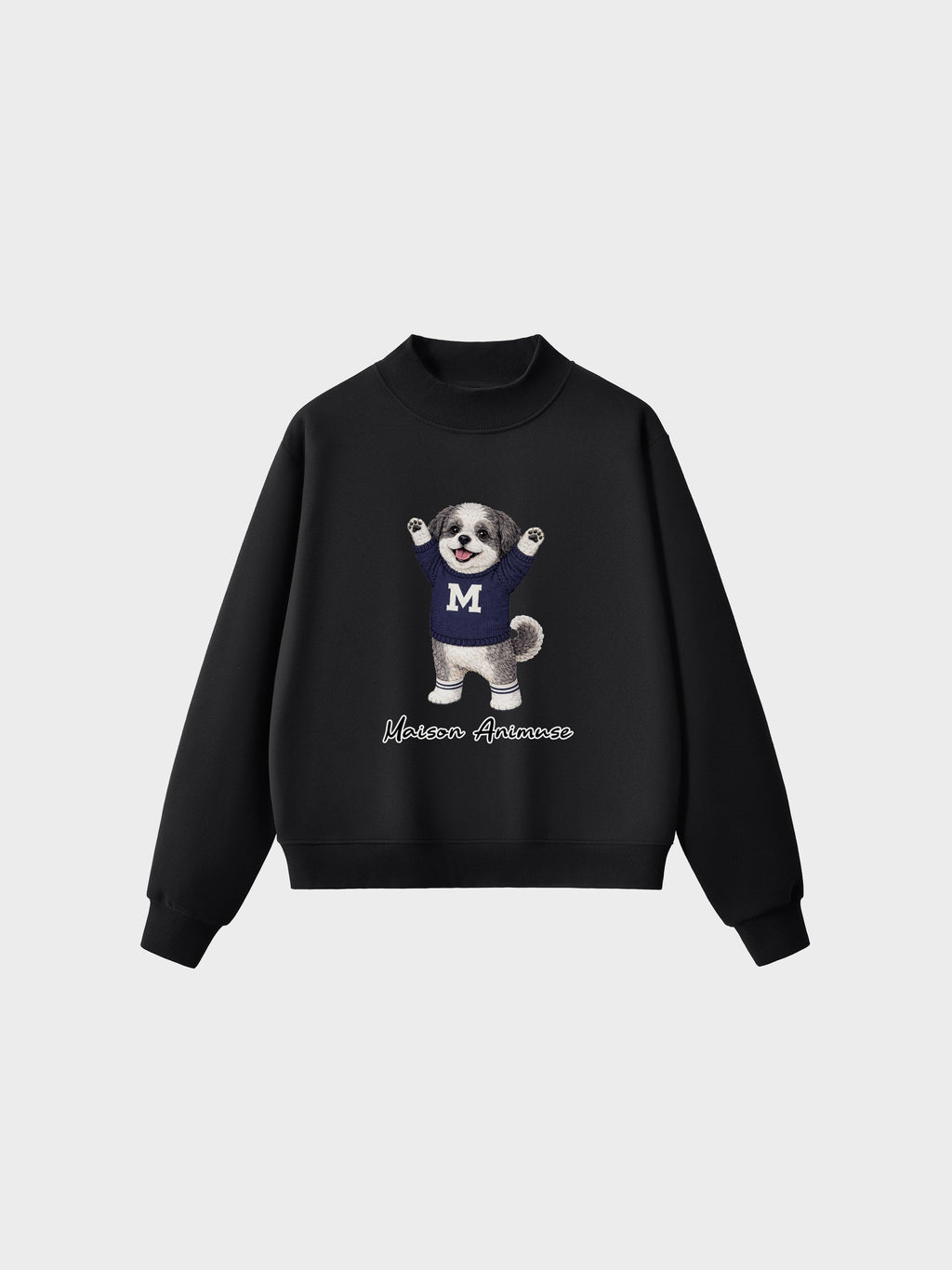 Fleece Mid-Neck Sweatshirt - Shih Tzu