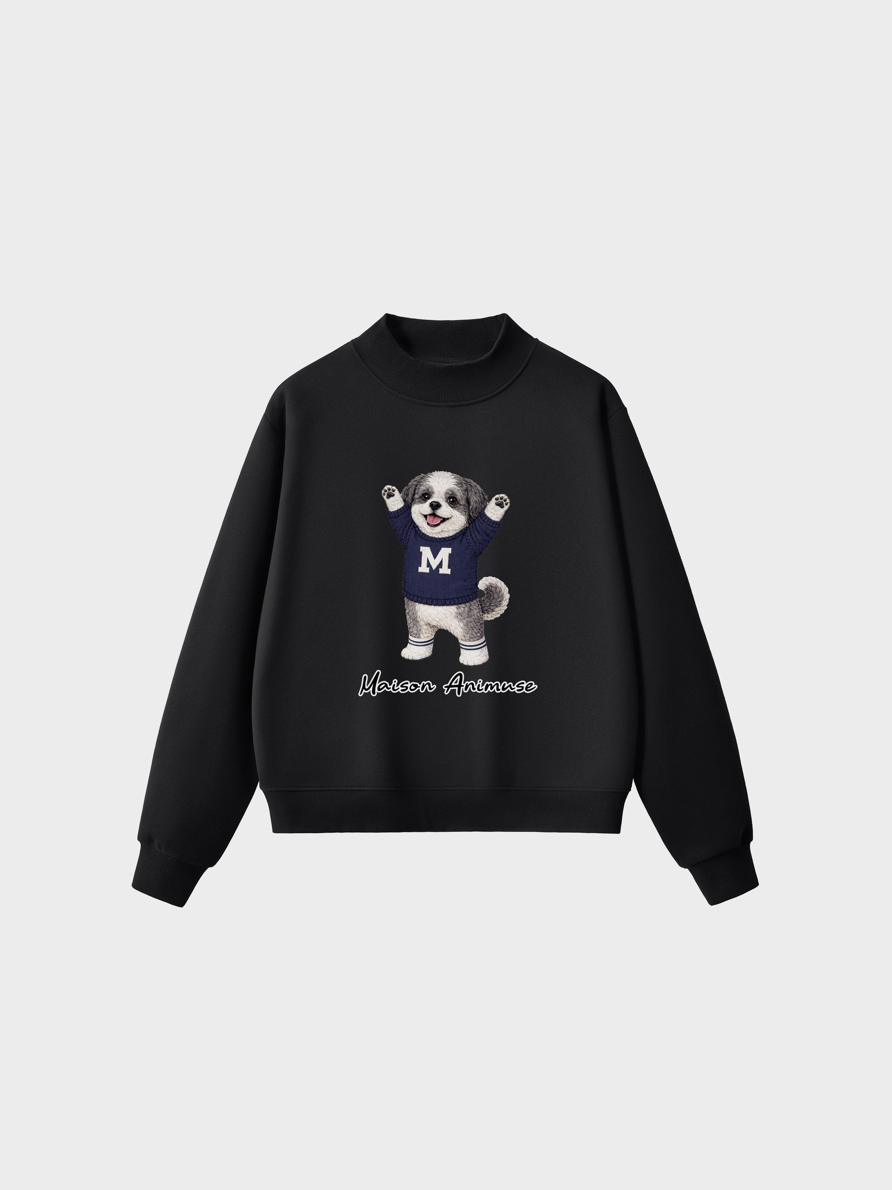 Fleece Mid-Neck Sweatshirt - Shih Tzu