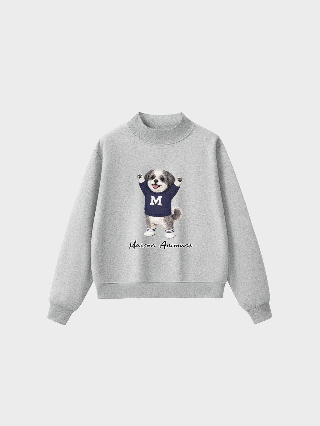 Fleece Mid-Neck Sweatshirt - Shih Tzu