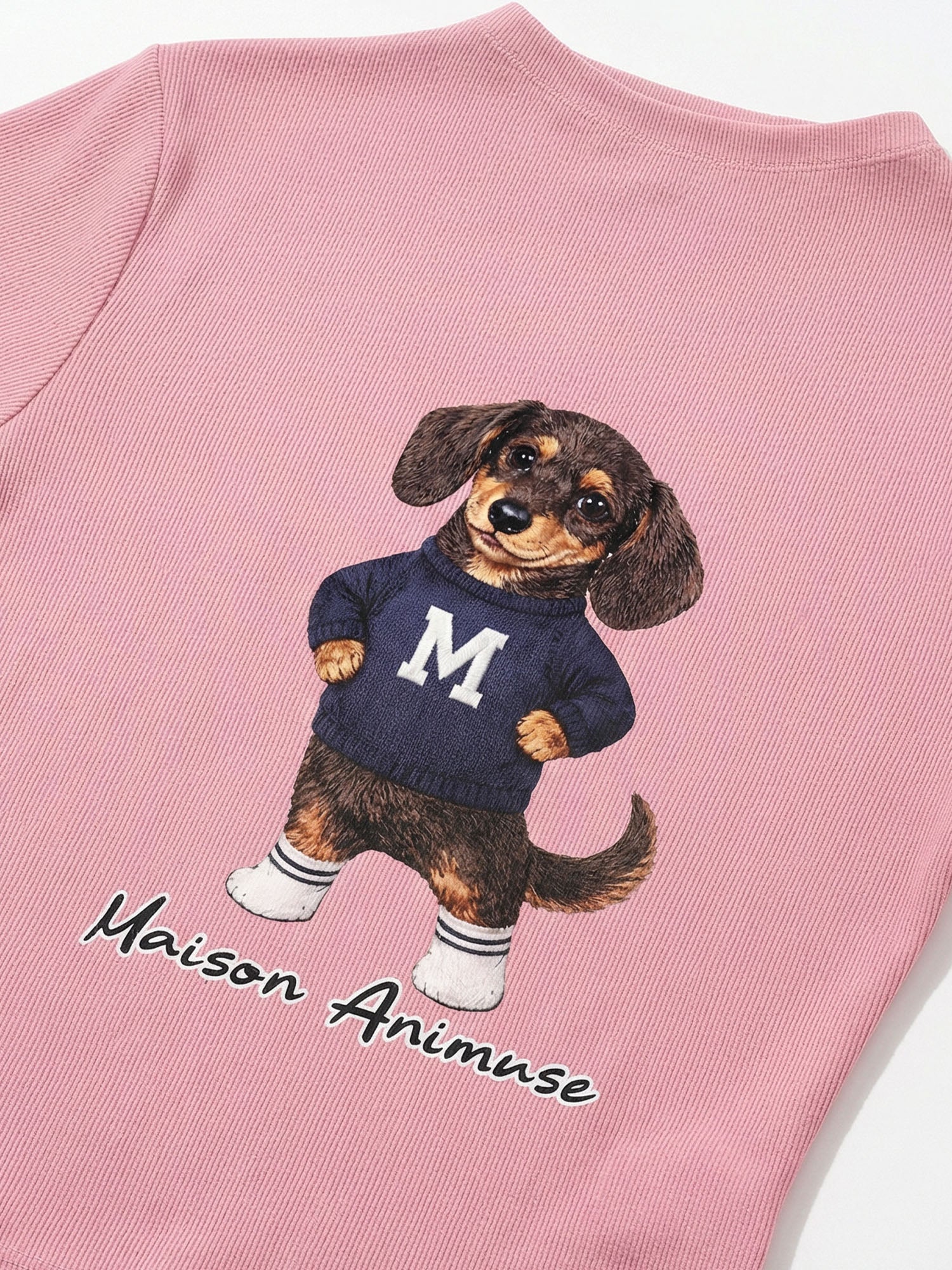 Womens Slim Fit Mid Neck T-Shirt - Dachshund