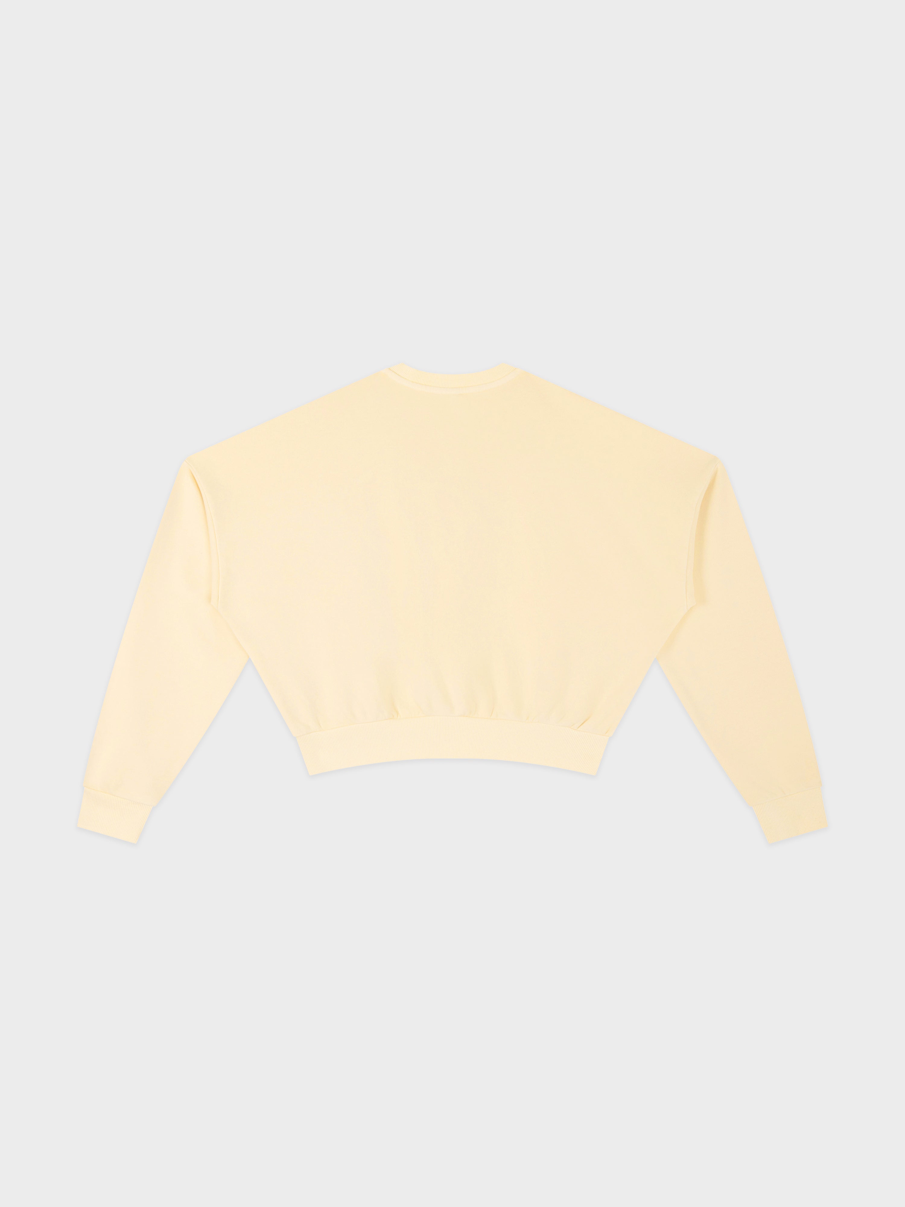 Womens Cotton Blend Cropped Crewneck Sweatshirt - Goldendoodle